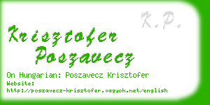 krisztofer poszavecz business card